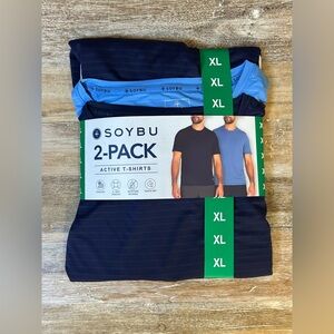 Soybu Men's Navy and Light Blue Active T-Shirts 2-Pack, Size XL